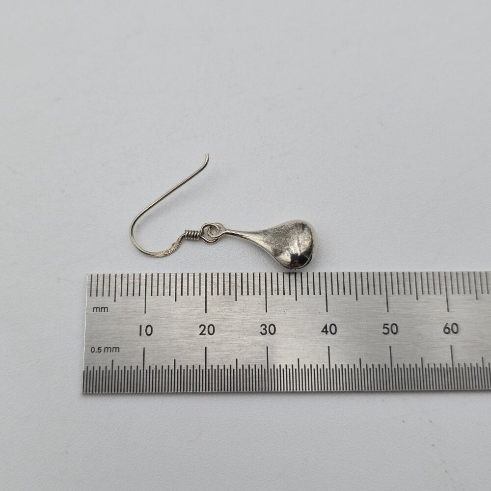 Sterling Silver Rustic Simple Shape Dangle Earrin… - image 4